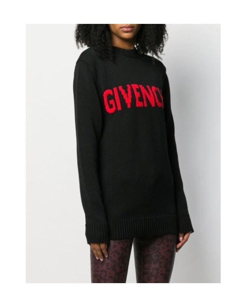 Givenchy Black Logo Letter Pullover