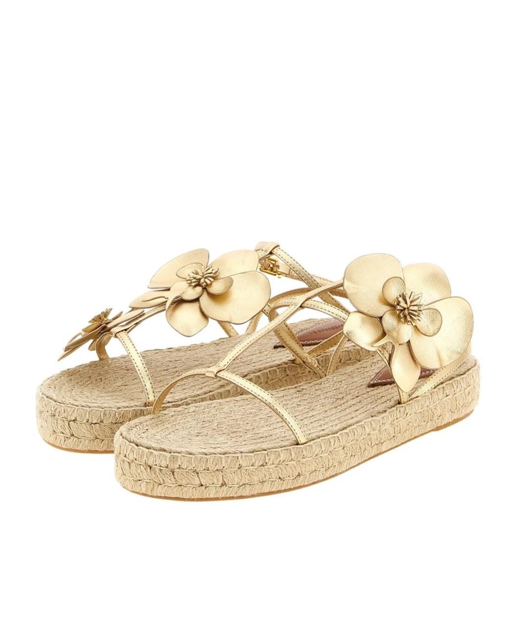 Zimmermann Metallic Orchid Ankle-Strap Sandals