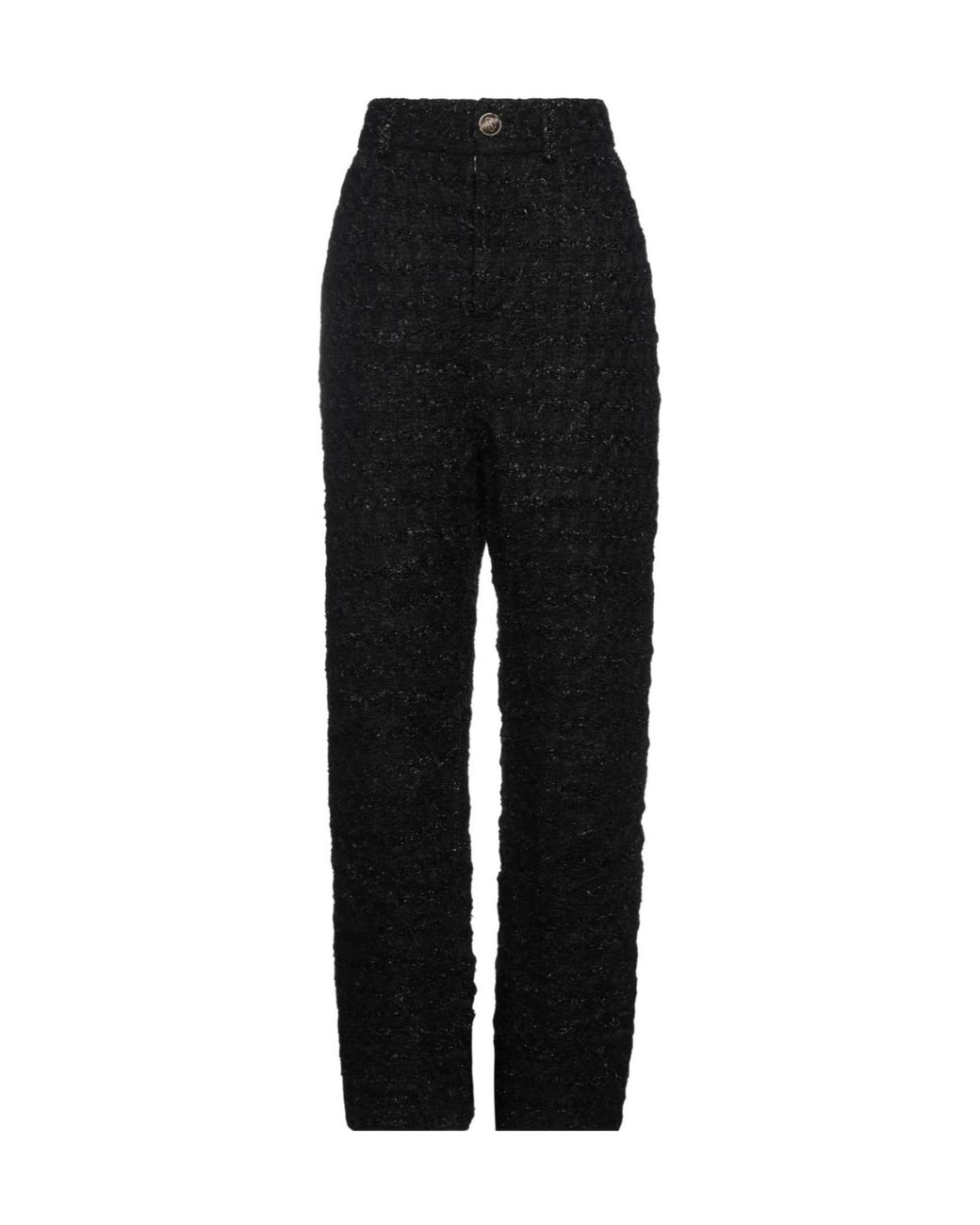Balenciaga Black Metallic Straight Pants