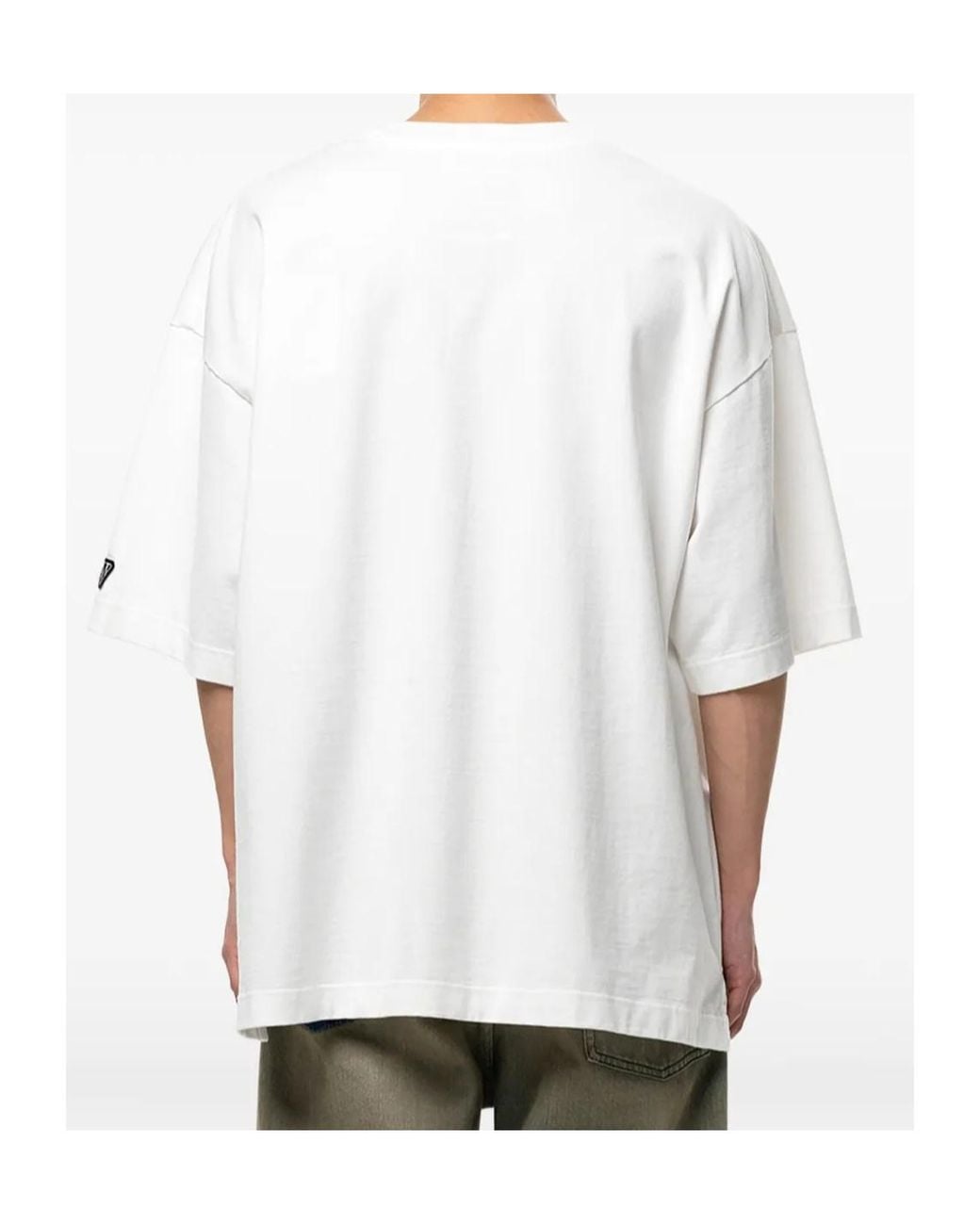 Maison Mihara Yasuhiro White Don'T Tag Me. Flocky-Print T-Shirt for men