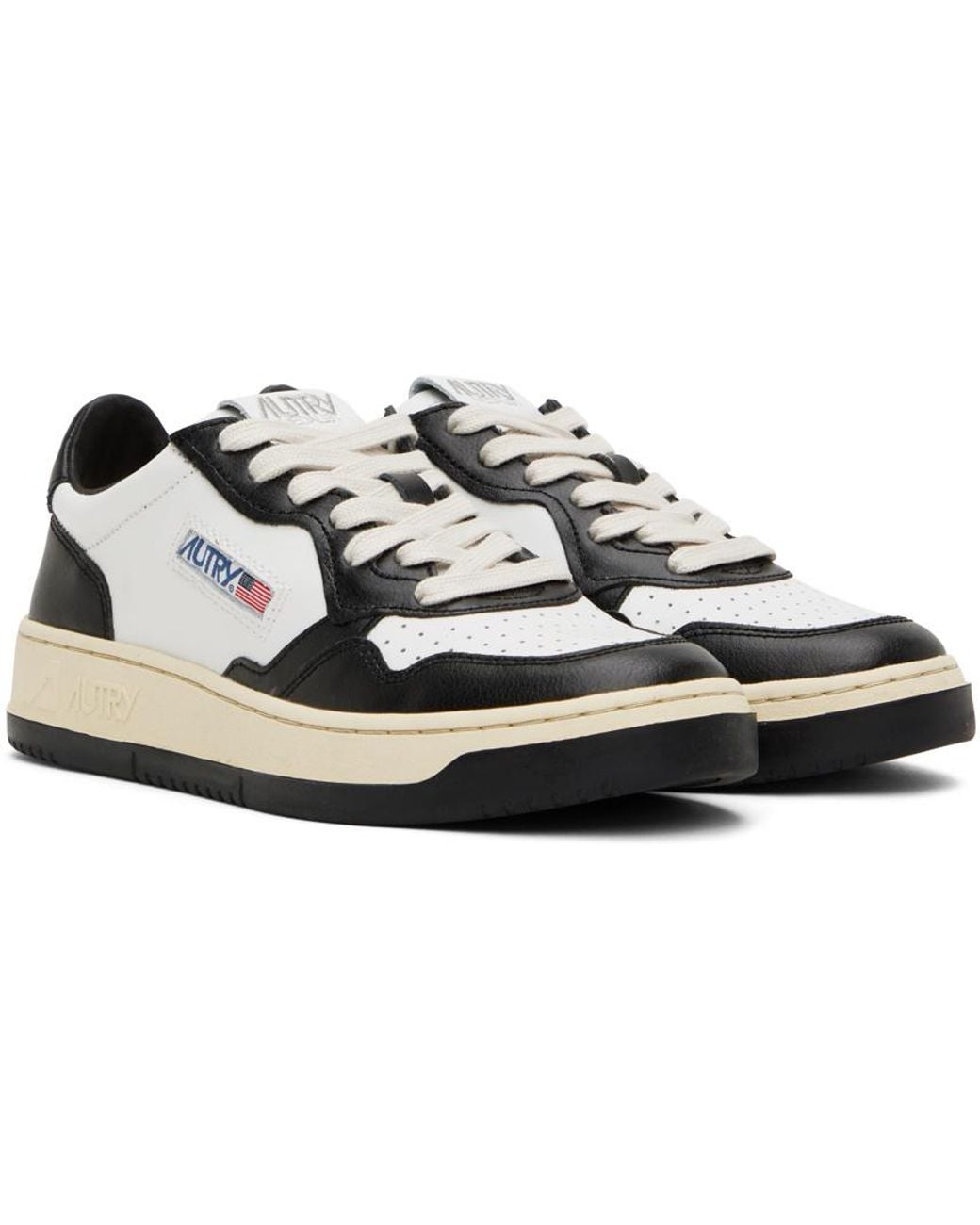 Autry White Aulm Low-Top Sneakers for men