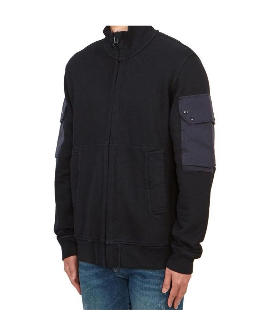 C P Company Black Long Sleeve Casual Jacket for men