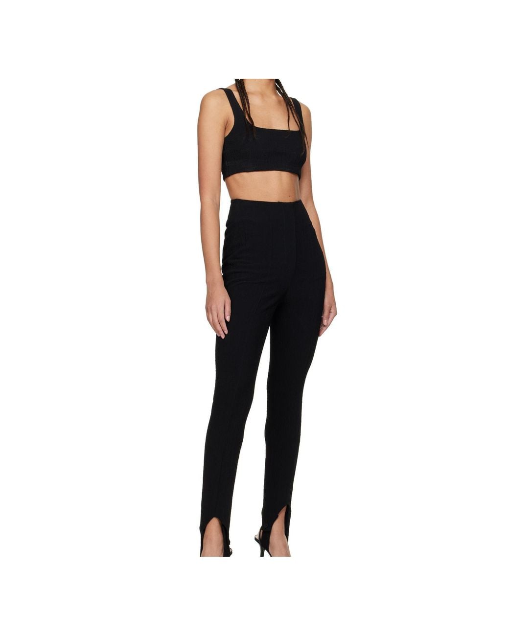 Nanushka Black Bralette Crop Top