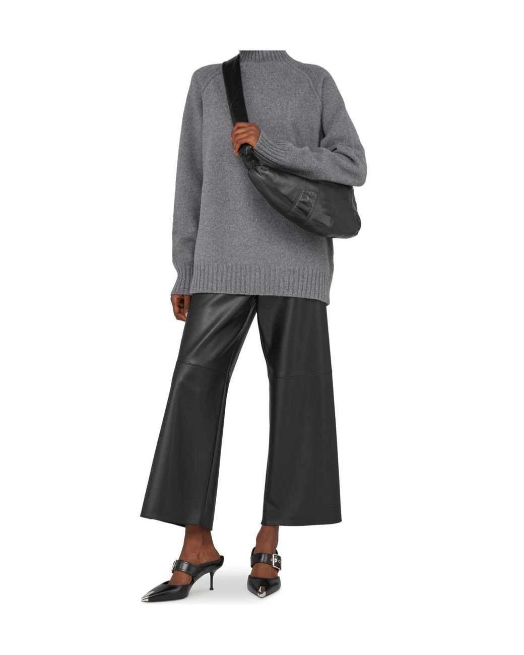 Lemaire Black Medium Croissant Shoulder Bag