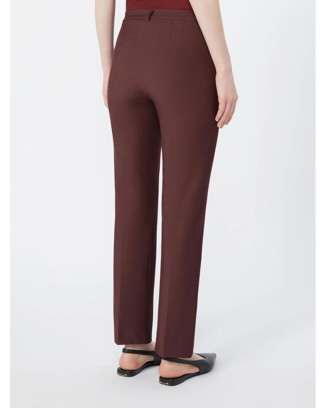 Max Mara Purple S High Waist Slim Pants