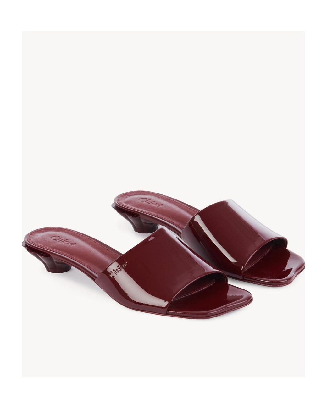 Chloé Purple Flower Mules