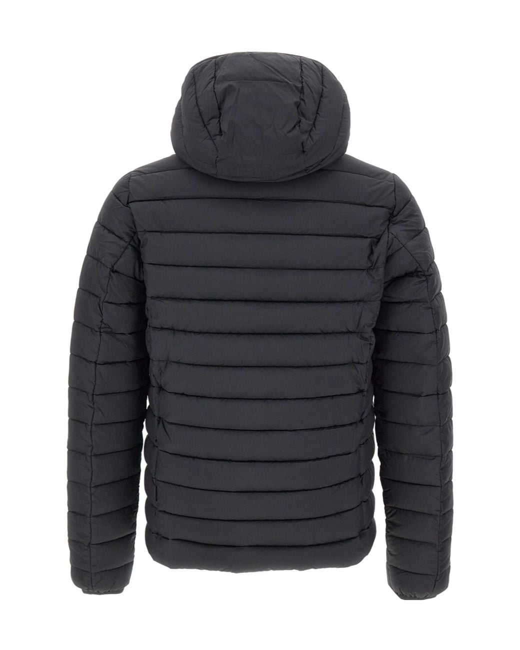 Save The Duck Gray Hooded Quilted Down Jacket for men