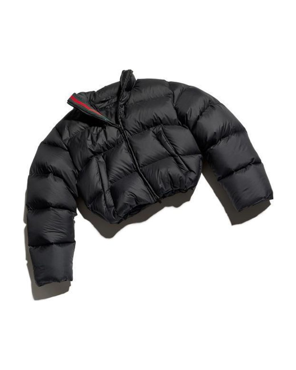 Gucci Black Padded Cropped Puffer Jacket