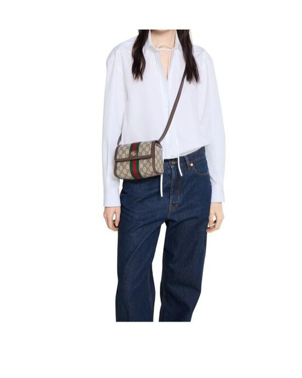 Gucci Gray Ophidia Mini Shoulder Bag