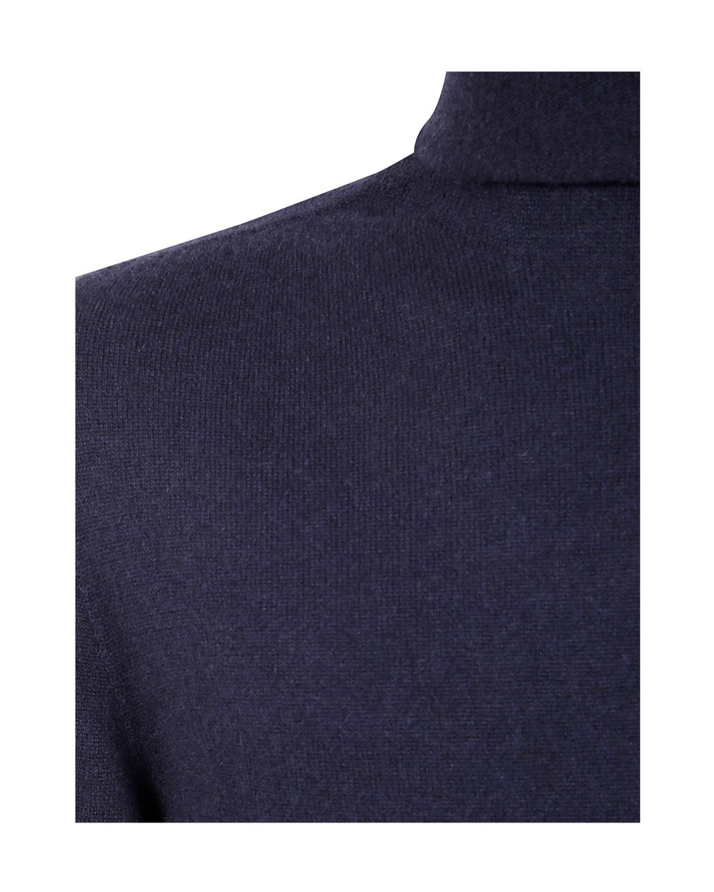 MD75 Blue Roll-Neck Knitted Top for men