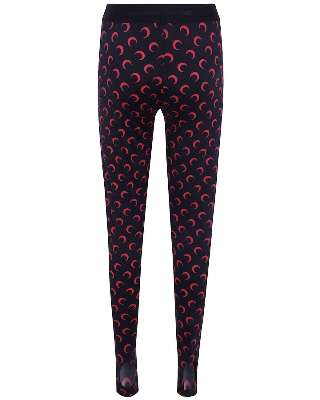 MARINE SERRE Blue All-Over Print Leggings With An Elastic Waistband
