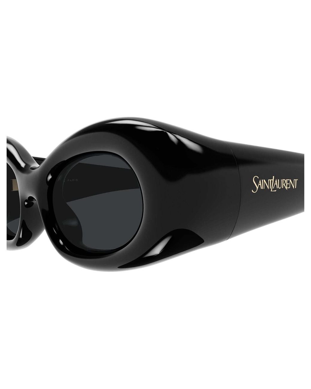 Saint Laurent Black Sl968 Round-Frame Sunglasses