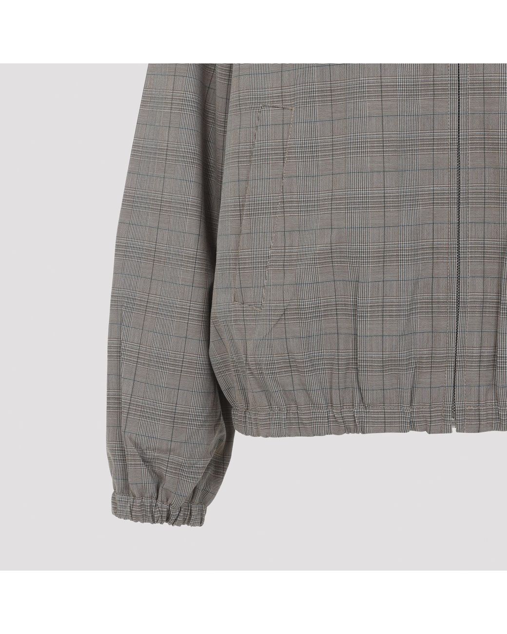 Miu Miu Gray Prince Of Wales Checked Blouson Jacket