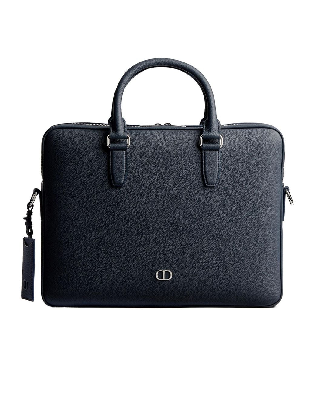 Dior Cd Icon Zipped Briefcase in Blue for Men | Lyst