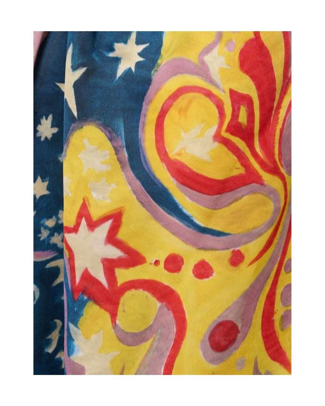 Marni Blue Printed Envers Satin Cutout Midi Dress