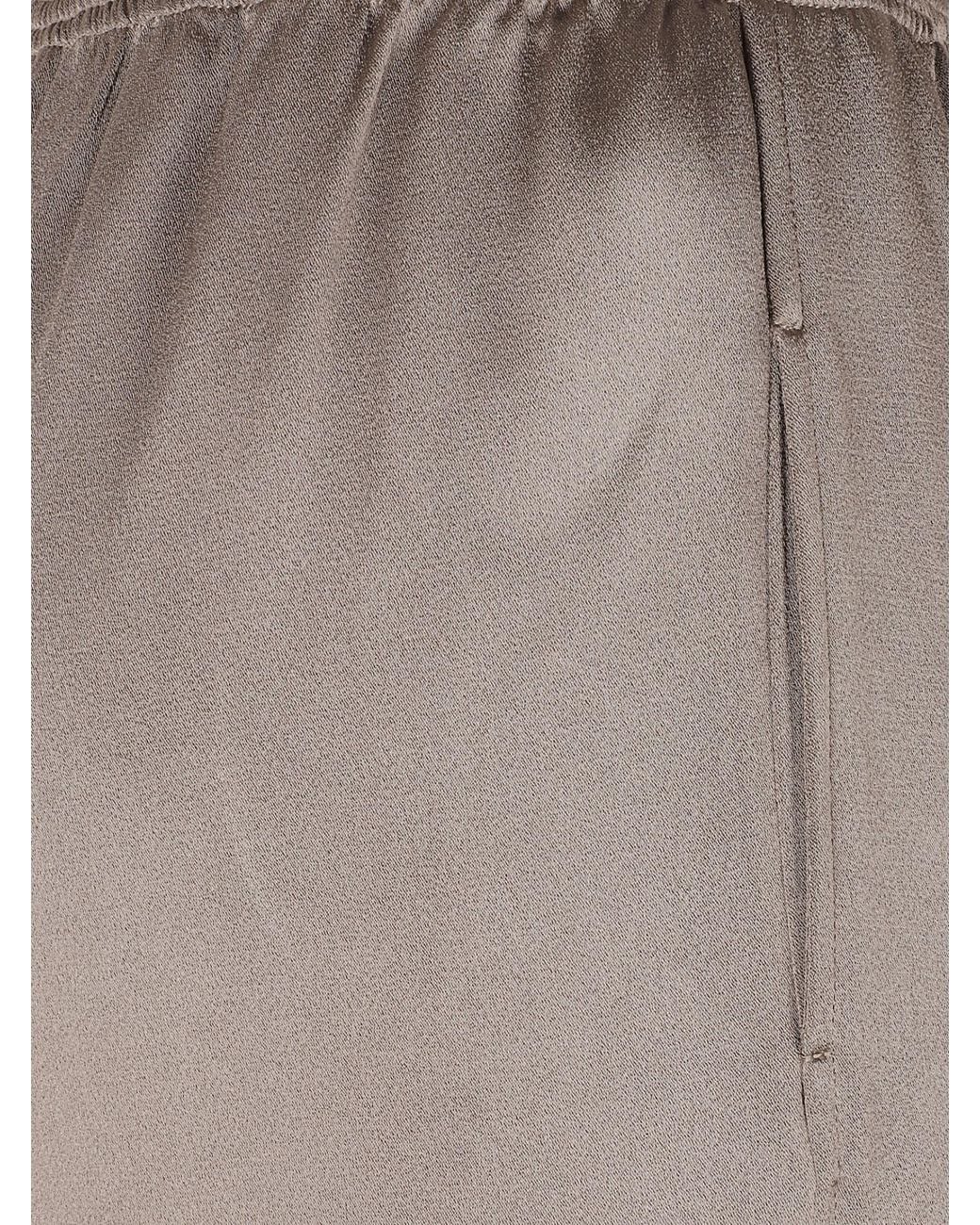 Fabiana Filippi Brown Shiny Satin Wide-Leg Pants