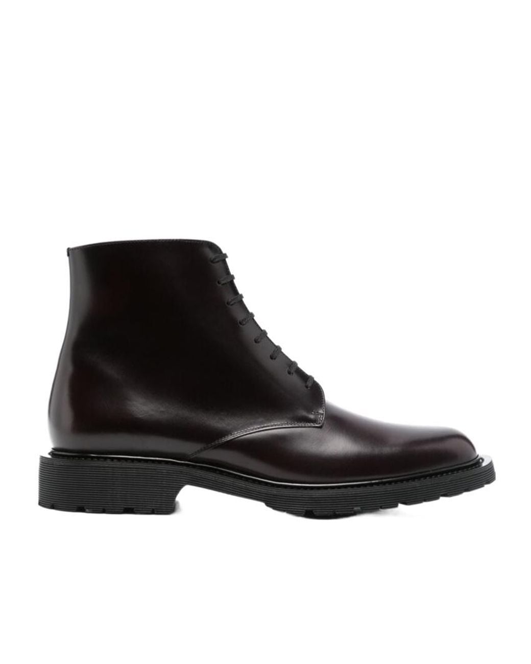 Saint Laurent Black Leather Ankle Boots for men