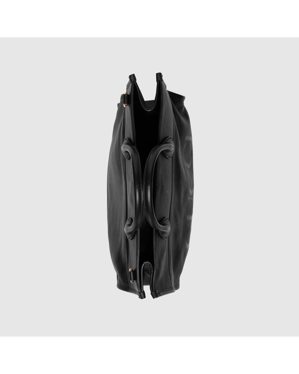Gucci Black Logo Embossed Top Handle Bag for men