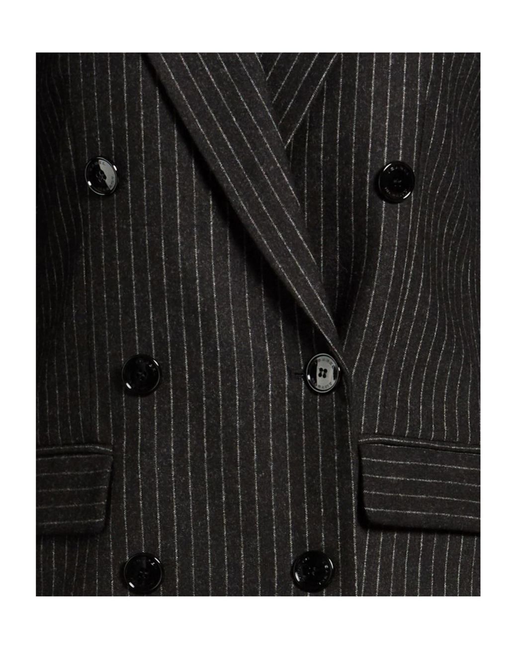 Isabel Marant Black Charcoal Blazer Wool, Synthetic Fibers, Polyamide, Cashmere, Elastane