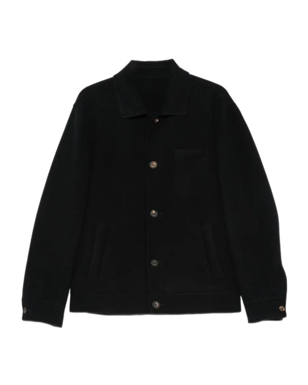 Eleventy Black Long-Sleeved Casual Jacket for men