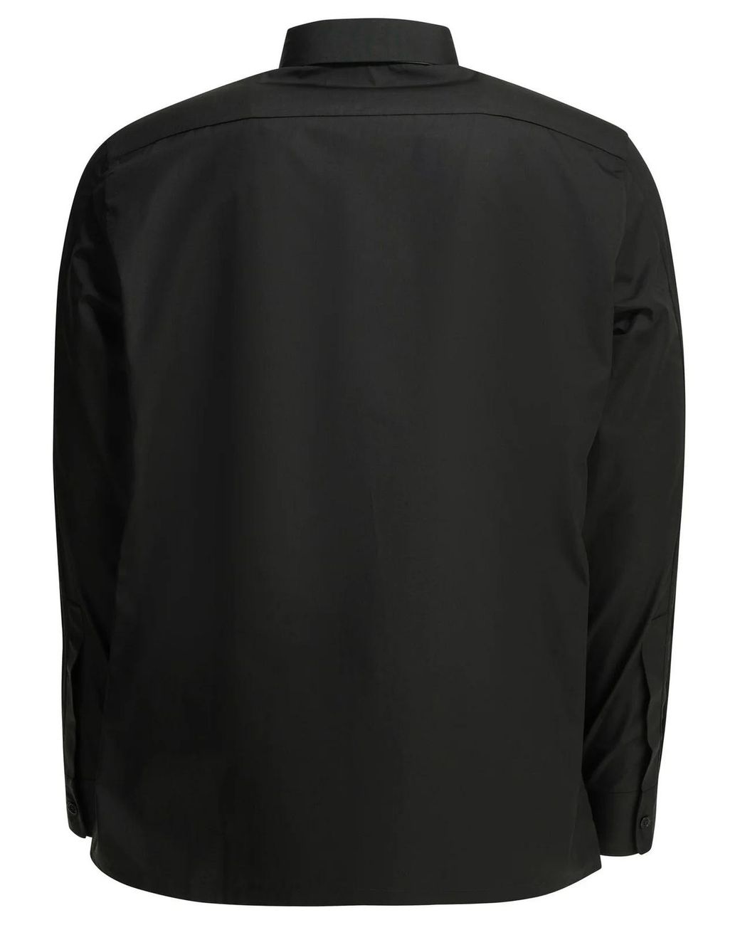 Givenchy Black Logo Embroidered Long-Sleeved Shirt for men