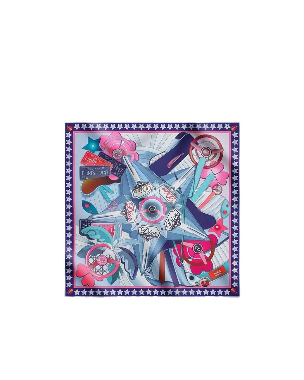 Dior Blue Drive-In 90 Square Scarf