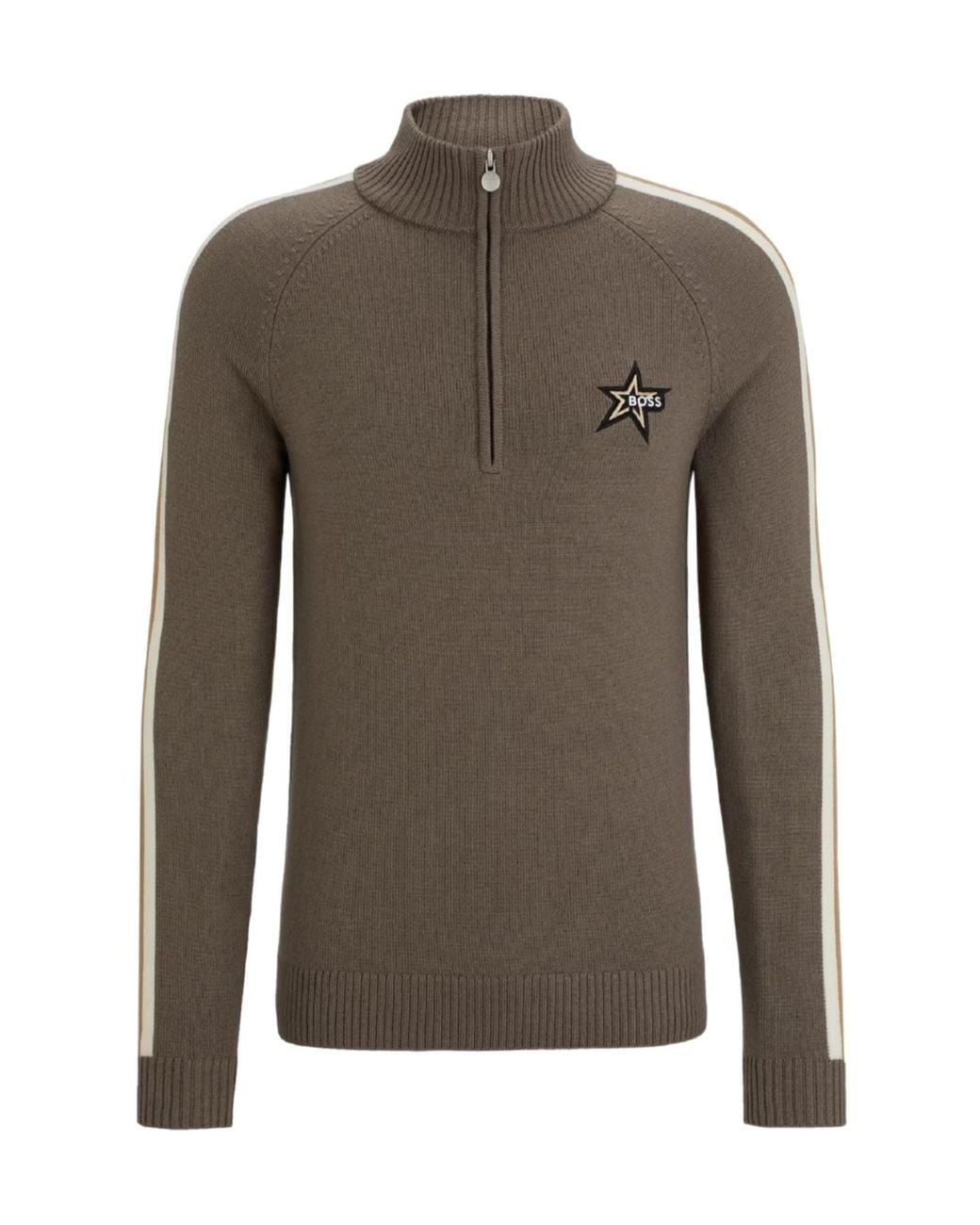 Boss Brown Boss Zip Sweater Sn99 for men