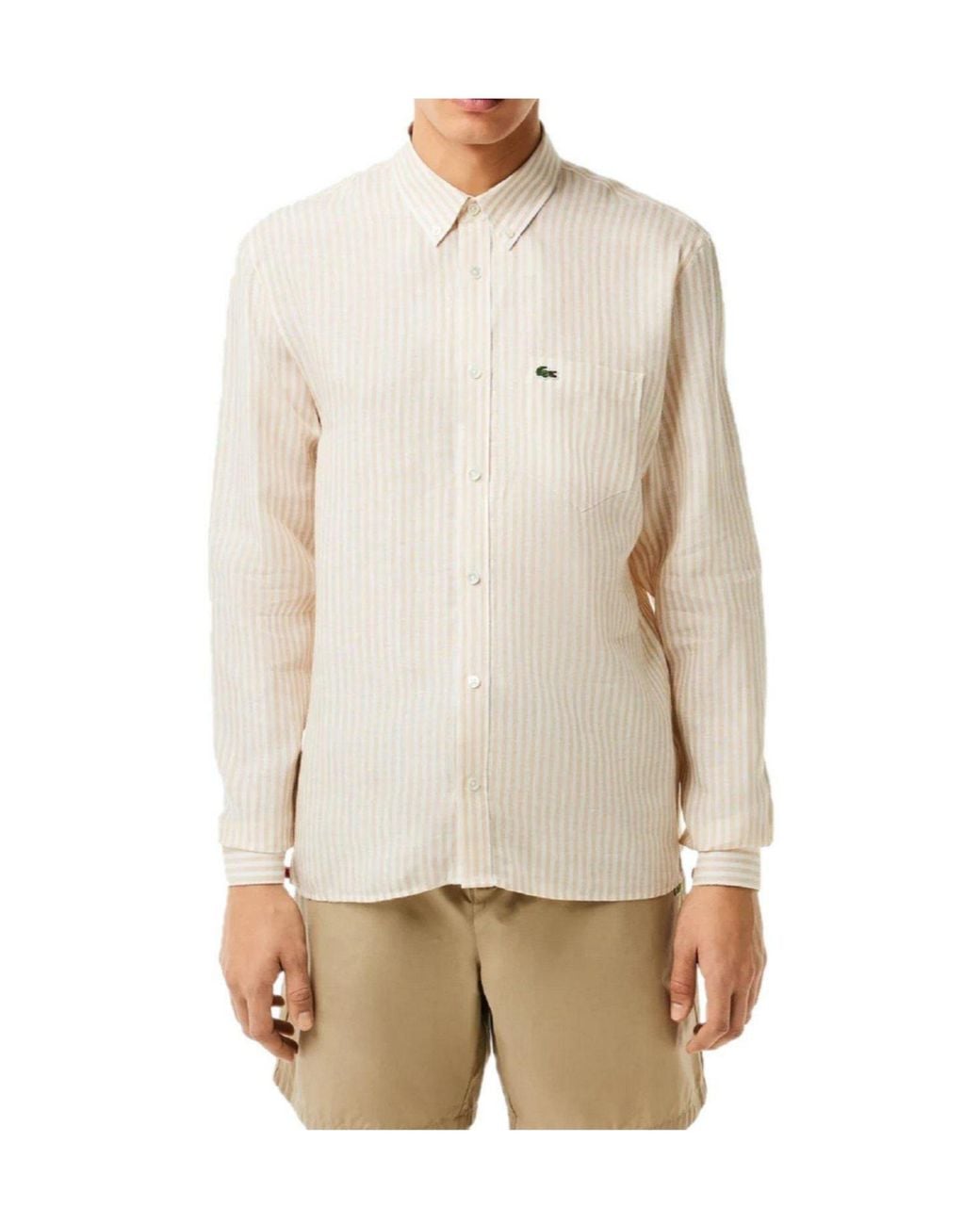Lacoste Natural Button-Down Shirt for men