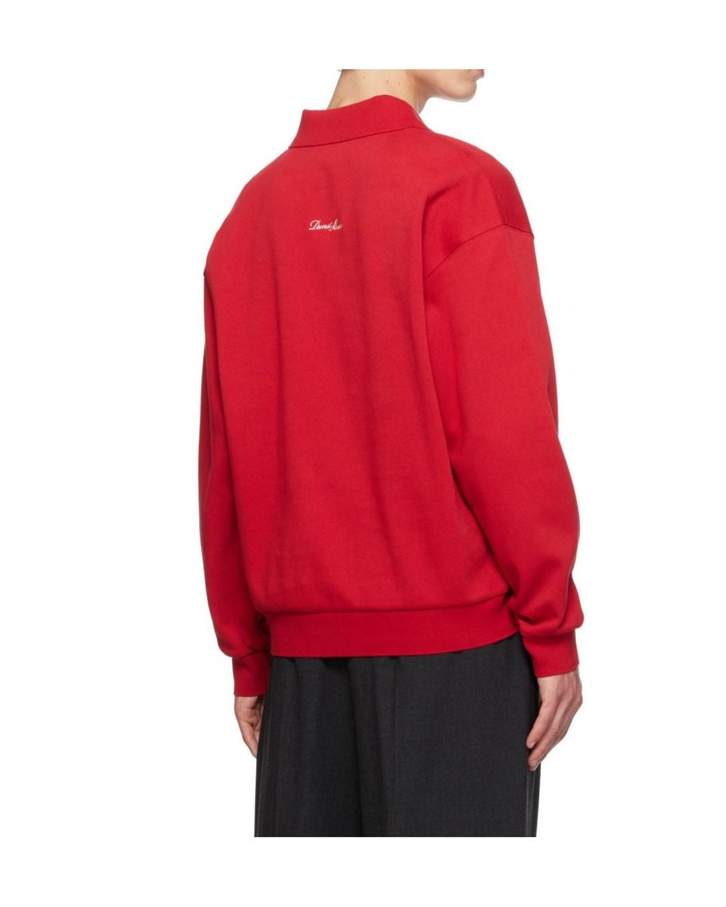 DUNST Red Long-Sleeve Polo Shirt for men