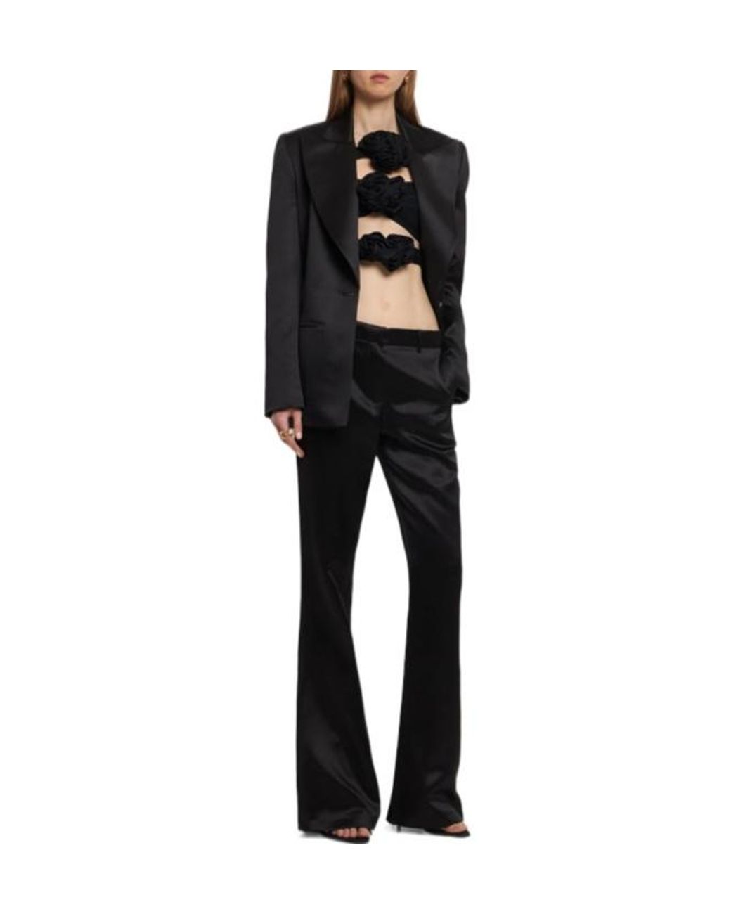 Magda Butrym Black Casual Flare Pants