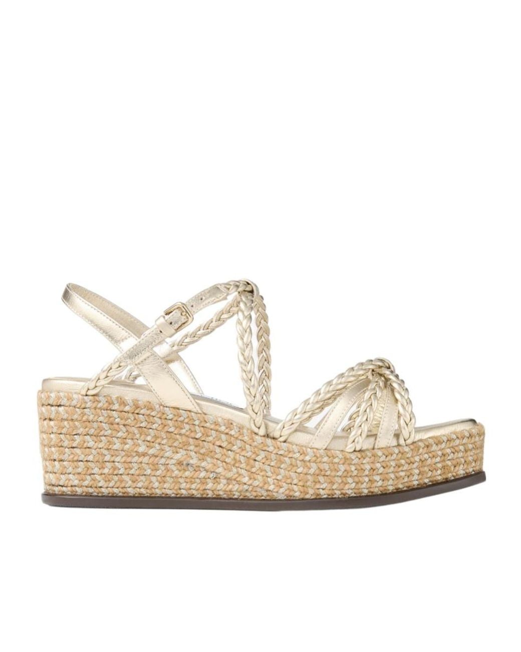 Jimmy Choo Natural Nyra 60 Wedge Sandals