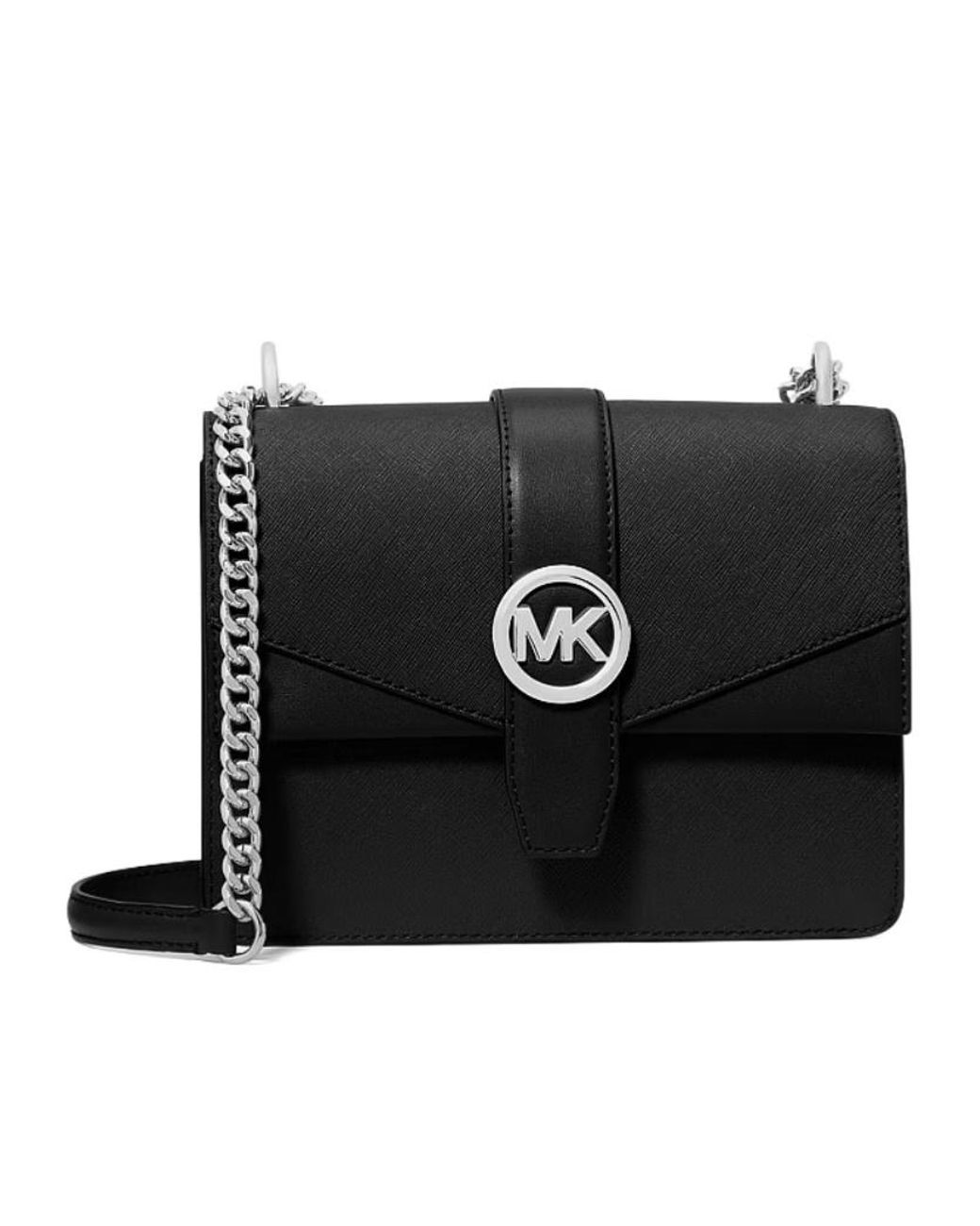 Michael Kors Black Greenwich Small Saffiano Leather Crossbody Bag