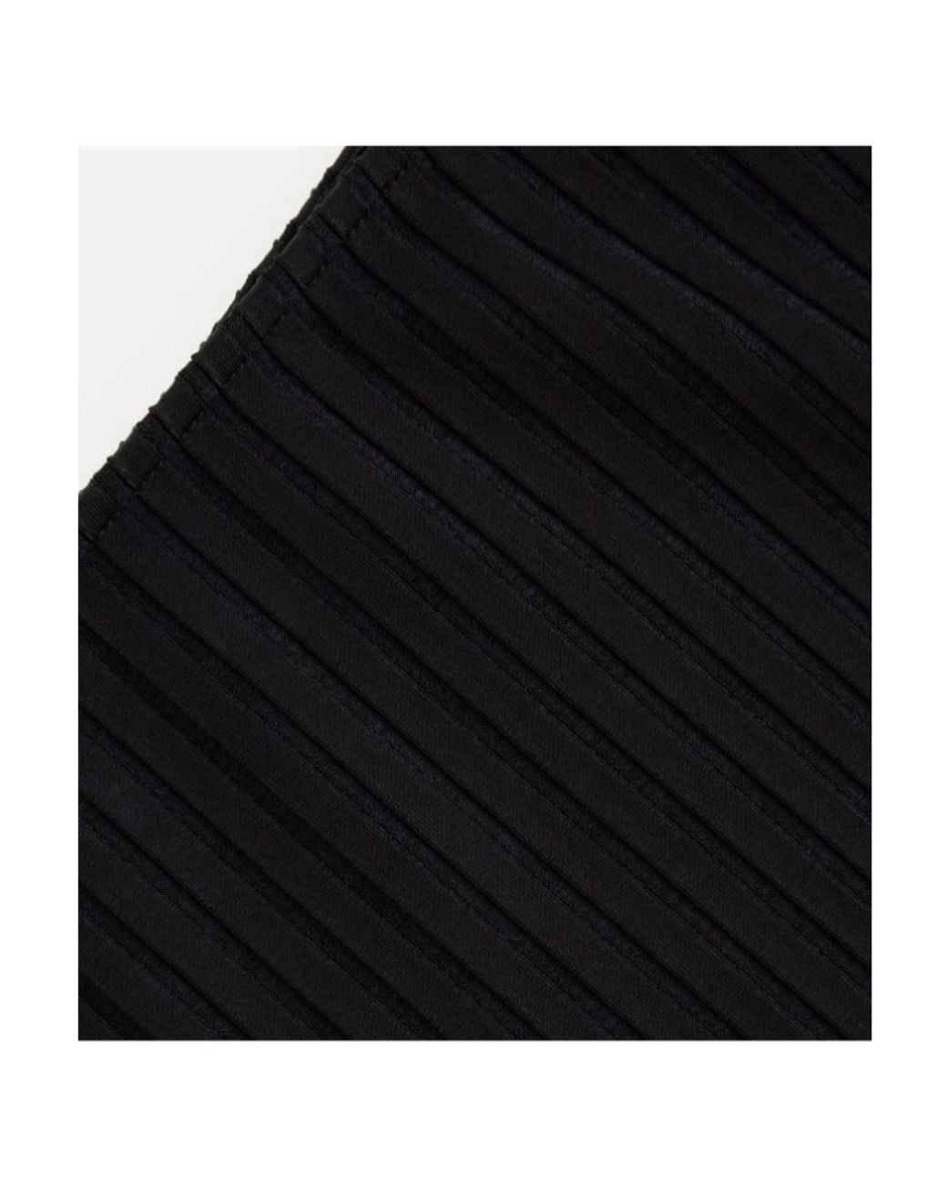 AMI Black Ami Off-Shoulder Ribbed Knit Bodysuit