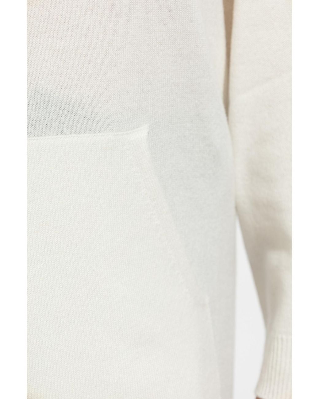 Fabiana Filippi White Ball Pin Embellished Hooded Jumper