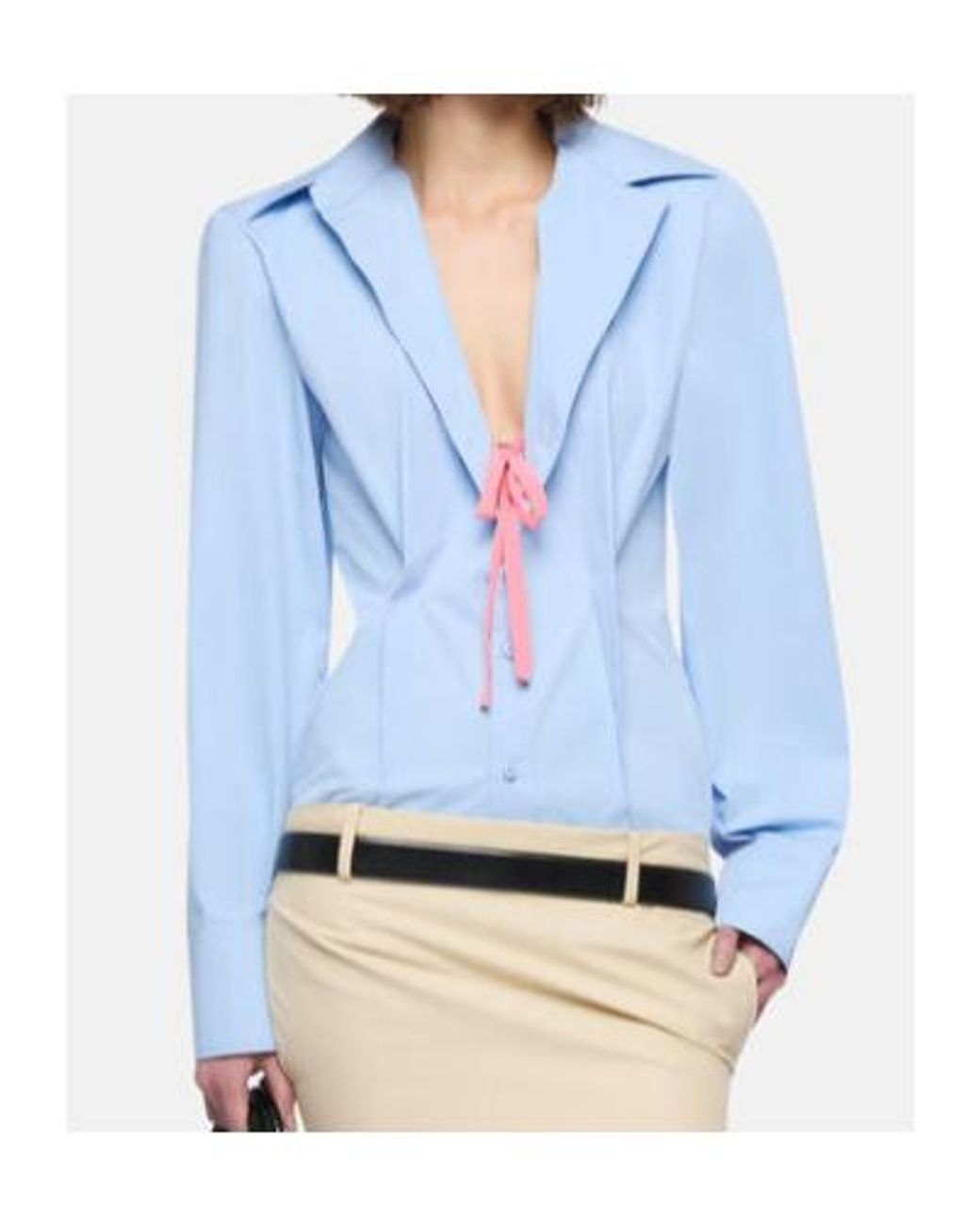 The Attico Blue The Fitted Button-Up Shirt