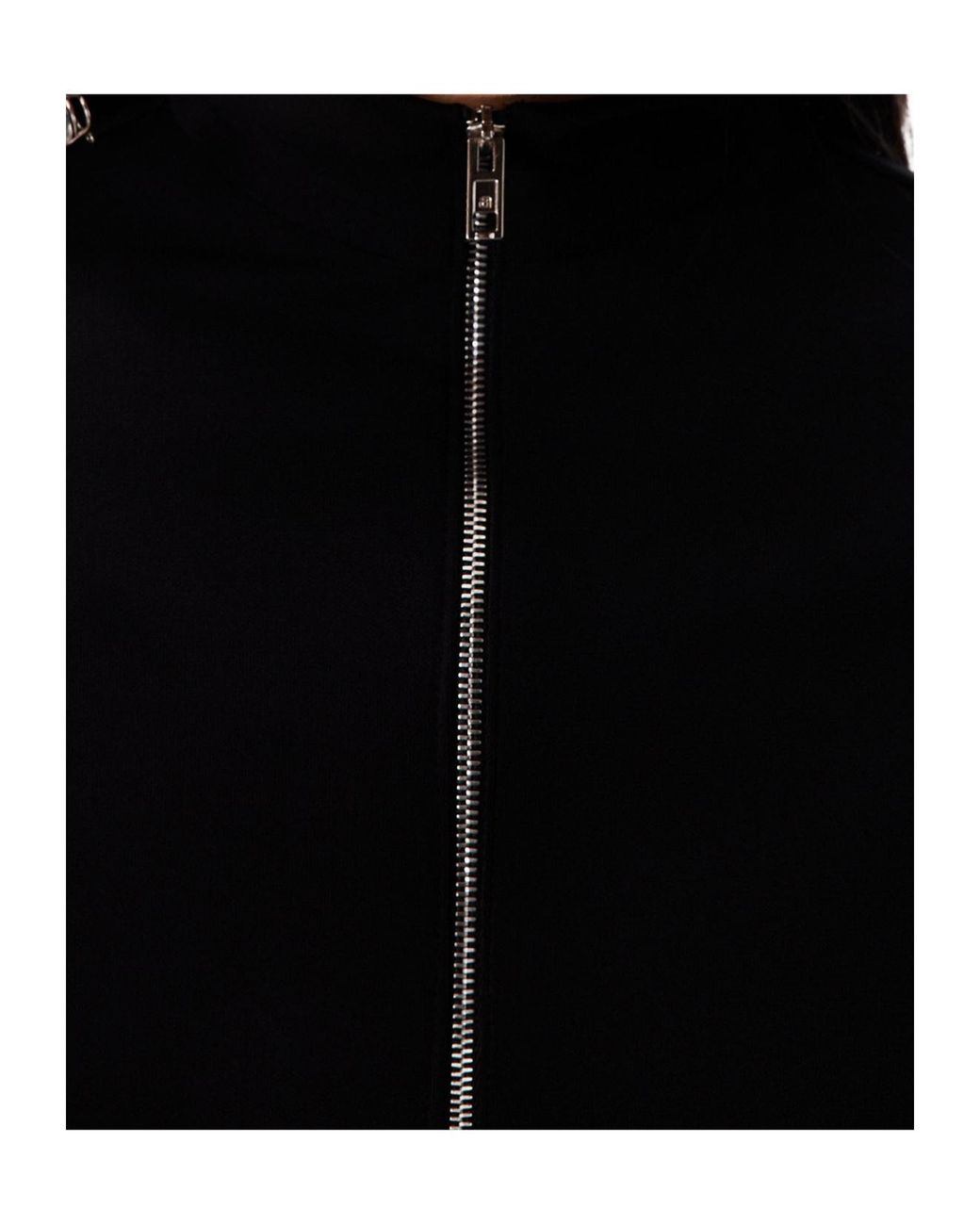 Alexander Wang Black Rashguard Mock Neck Zipped Top