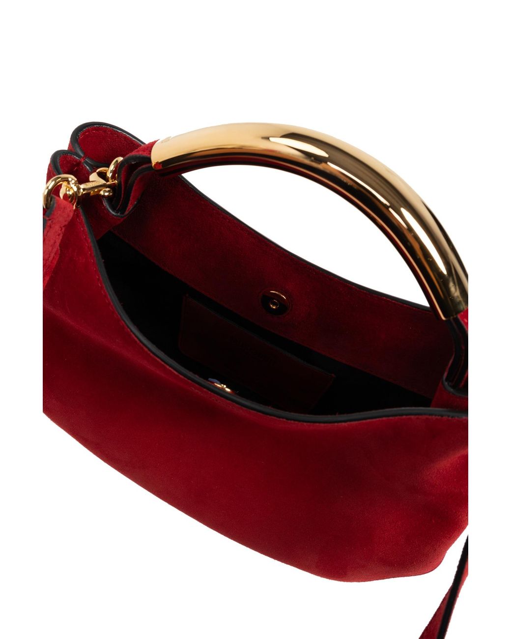 Moschino Red Round Handle Me Top Handle Bag