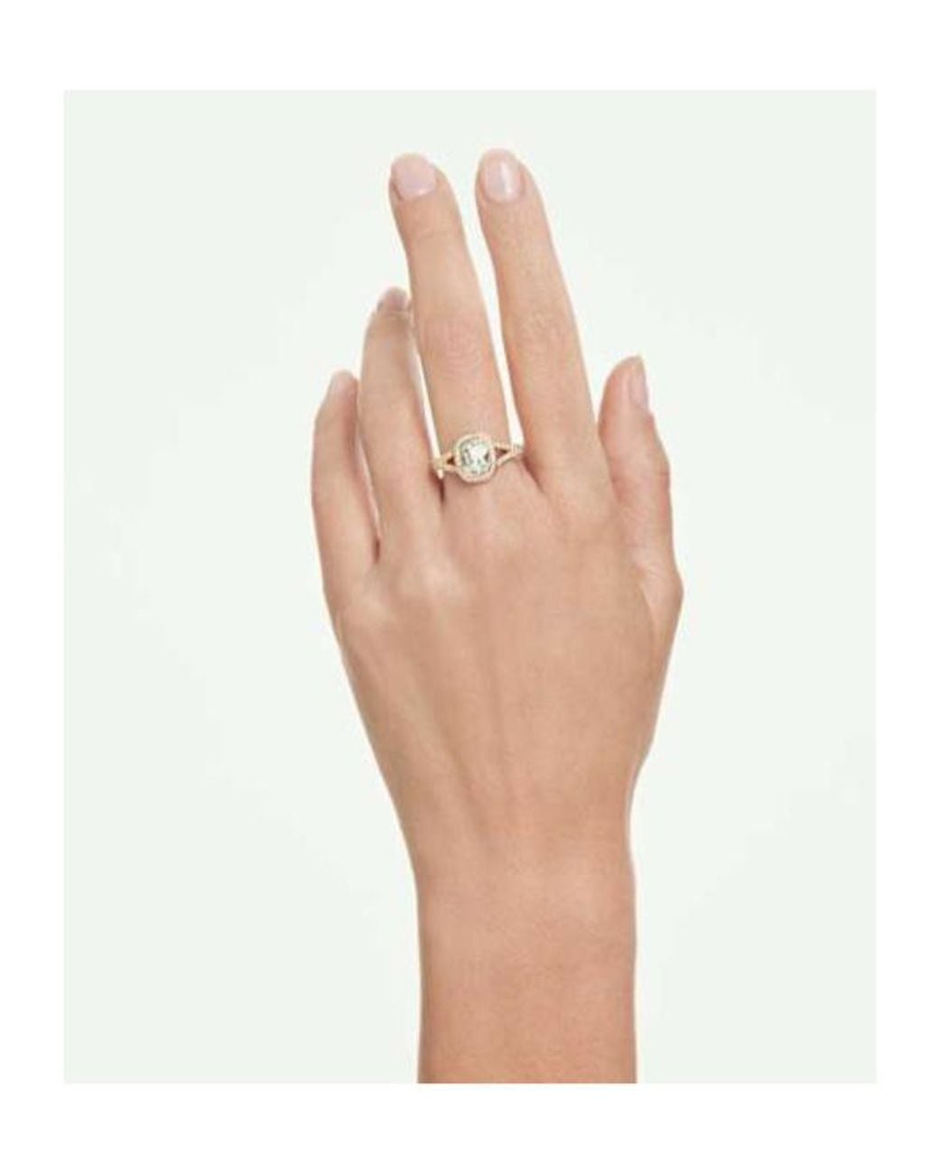 Swarovski Metallic Una Angelic Crystal-Embellished Halo Ring