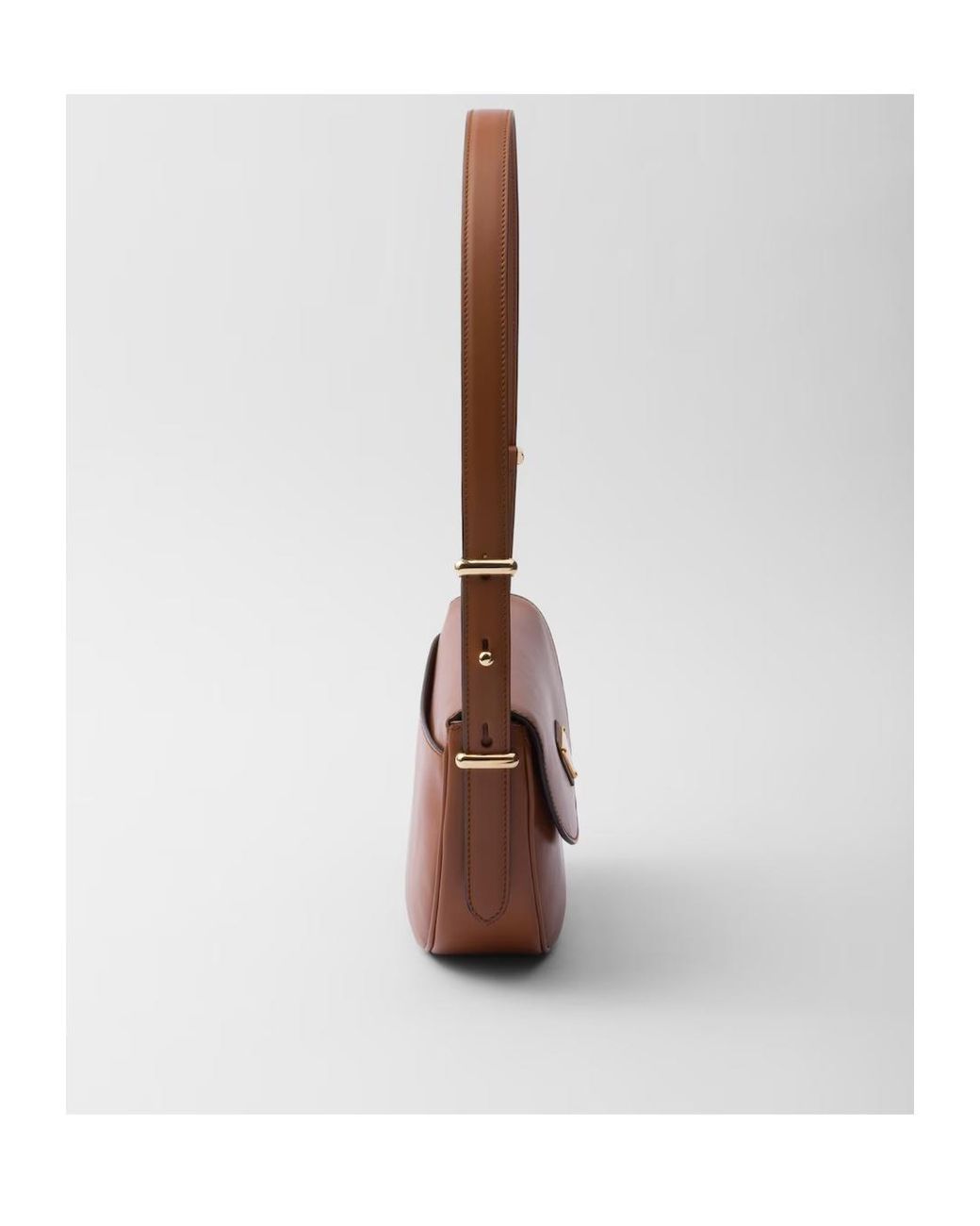 Prada Brown Triangle-Logo Small Shoulder Bag