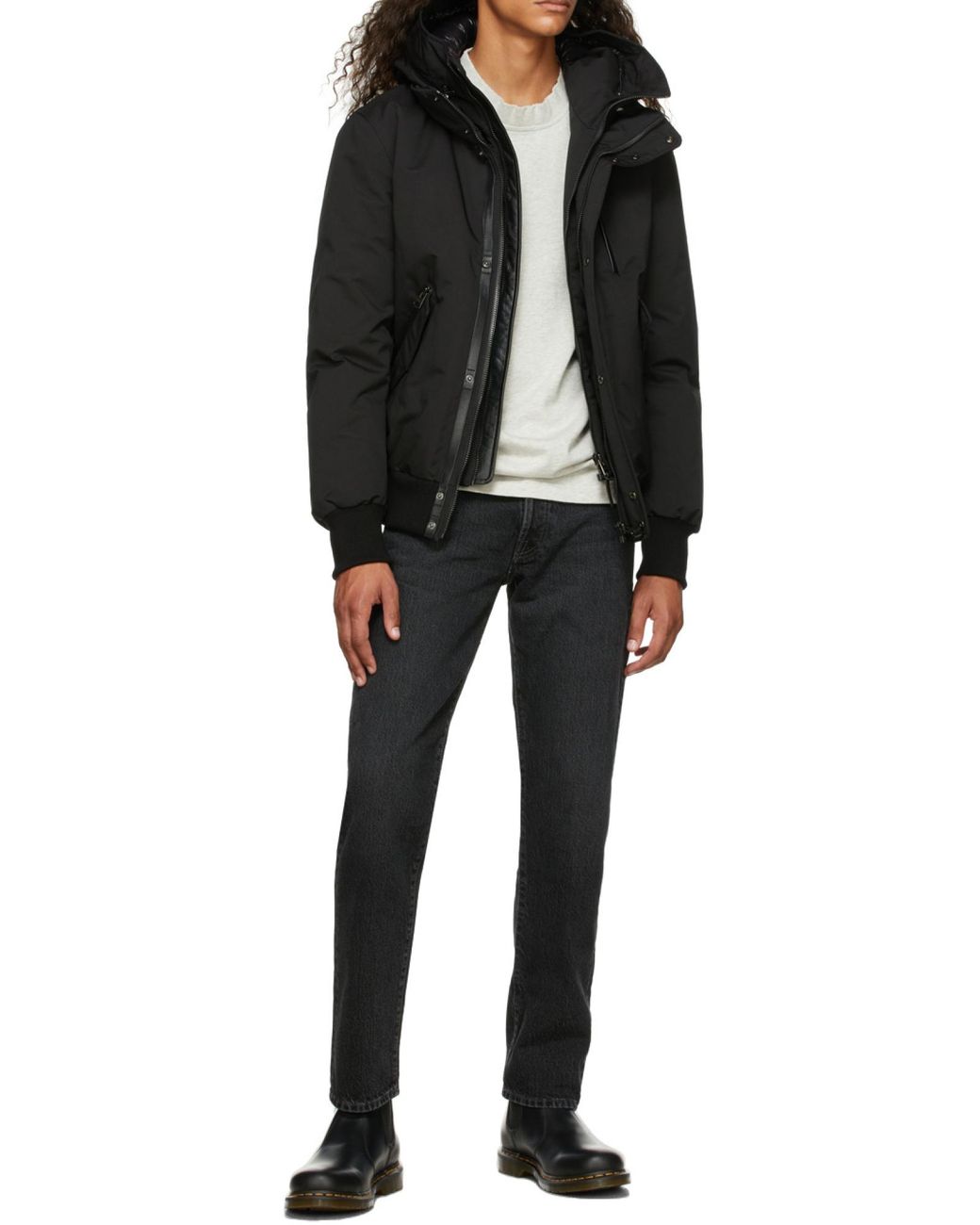 Mackage Black Dixon Hooded Down Jacket for men