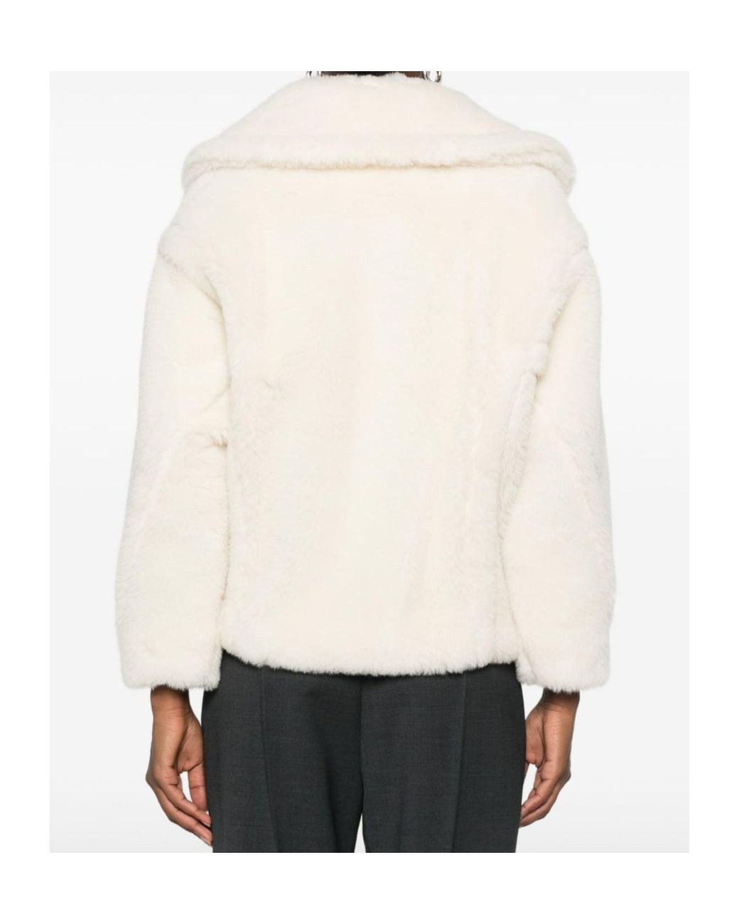Max Mara White Alcuno Double-Breasted Short Coat