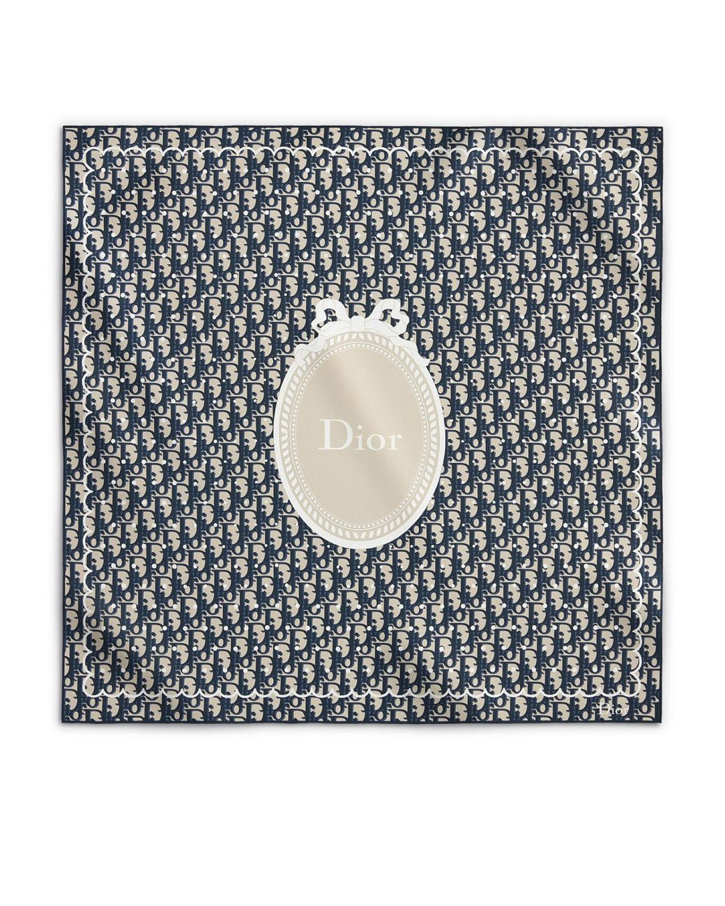 Dior Black Polka Oblique 70 Square Scarf