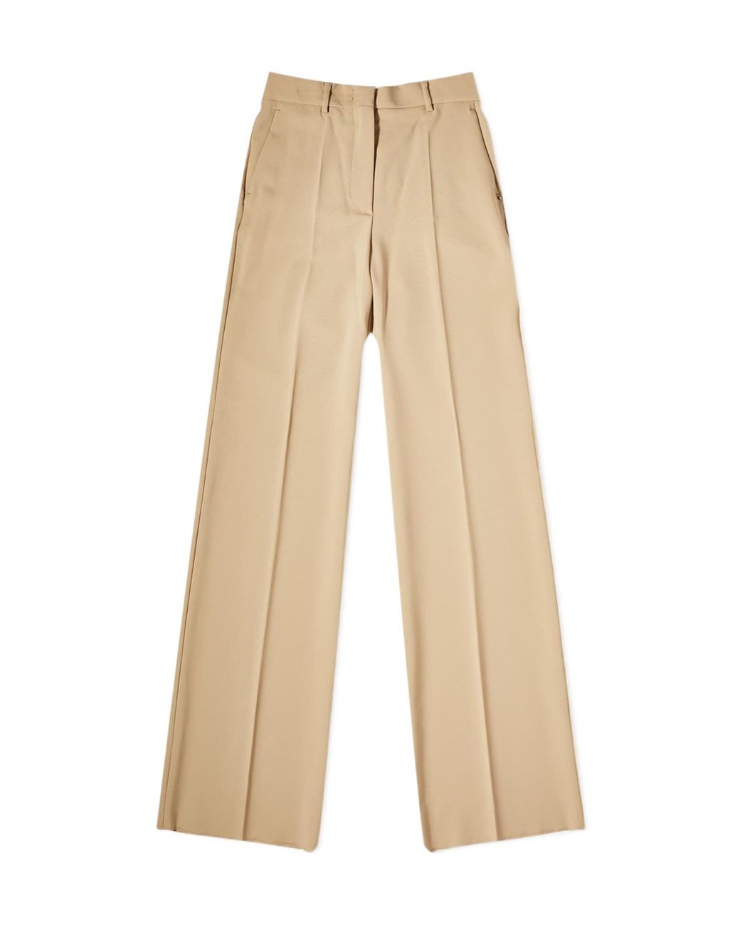 Sportmax Natural High Waist Straight Leg Pants