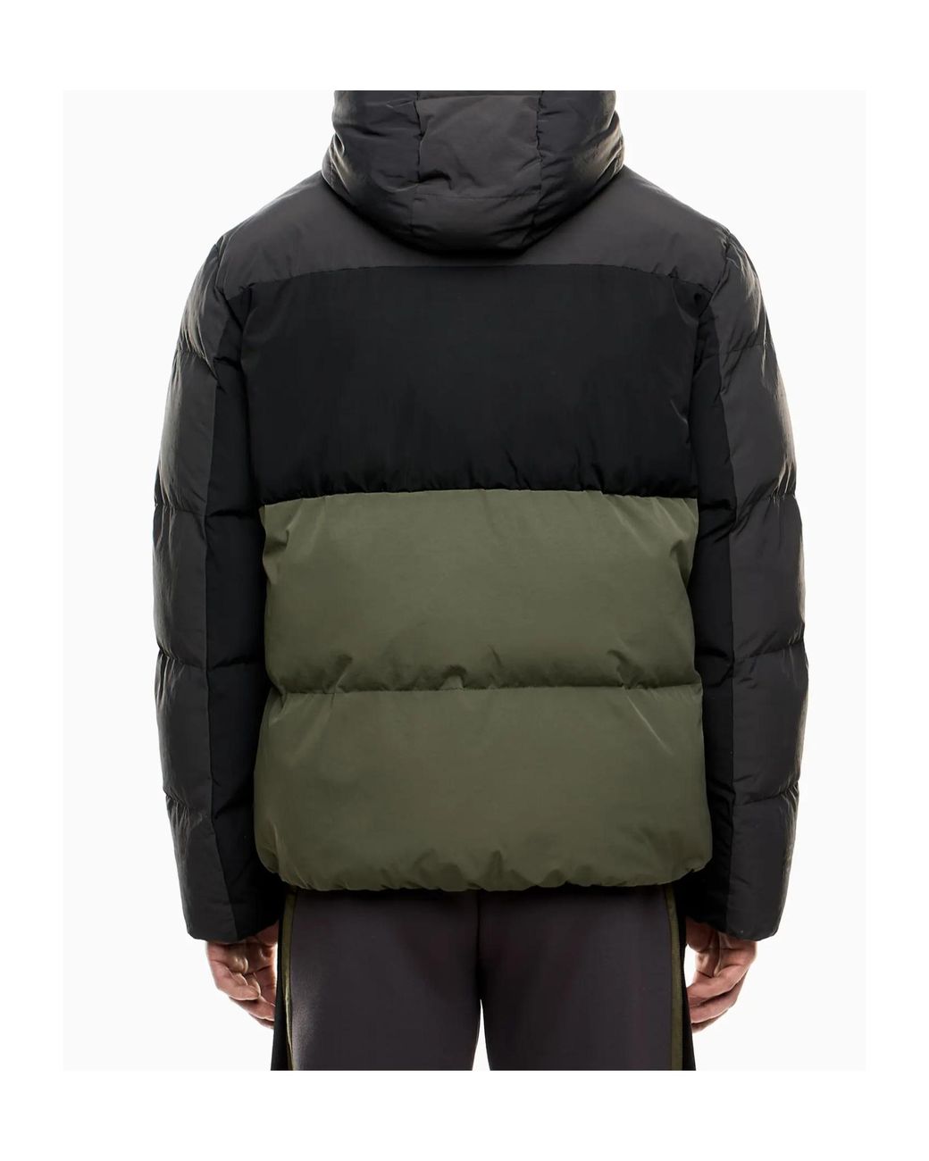 EA7 Green Athletic Colour Block Nylon Jacket for men