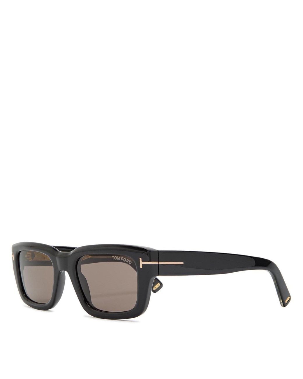 Tom Ford Black Thick-Rimmed Rectangular Sunglasses for men