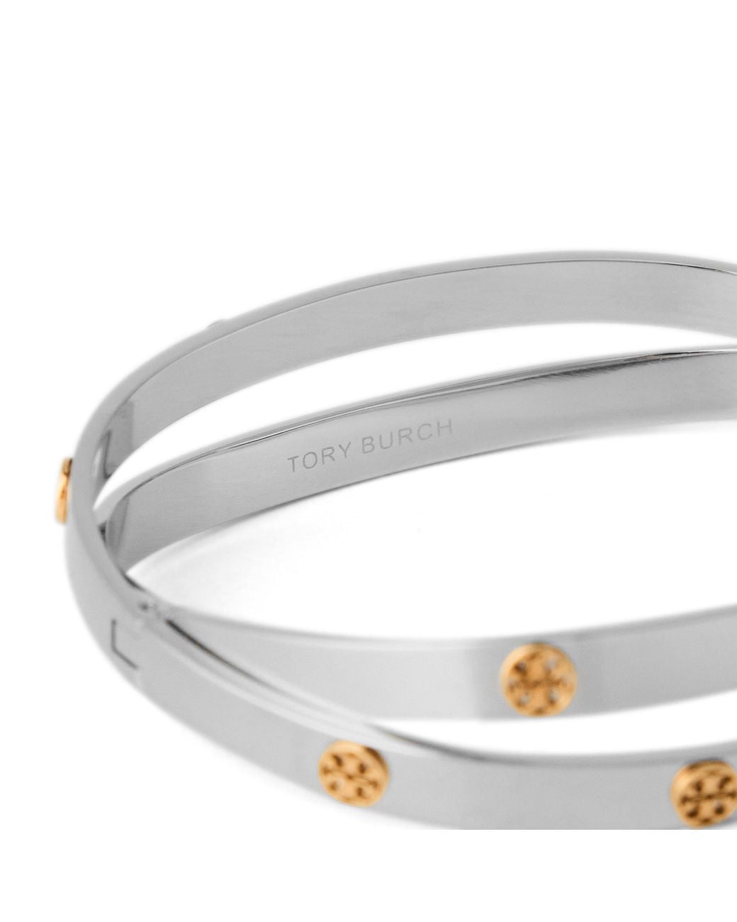 Tory Burch White Double Loop Bangle