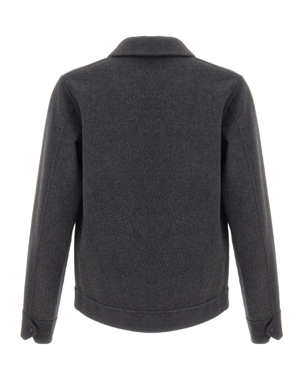Aspesi Gray Wool Double Jacket for men