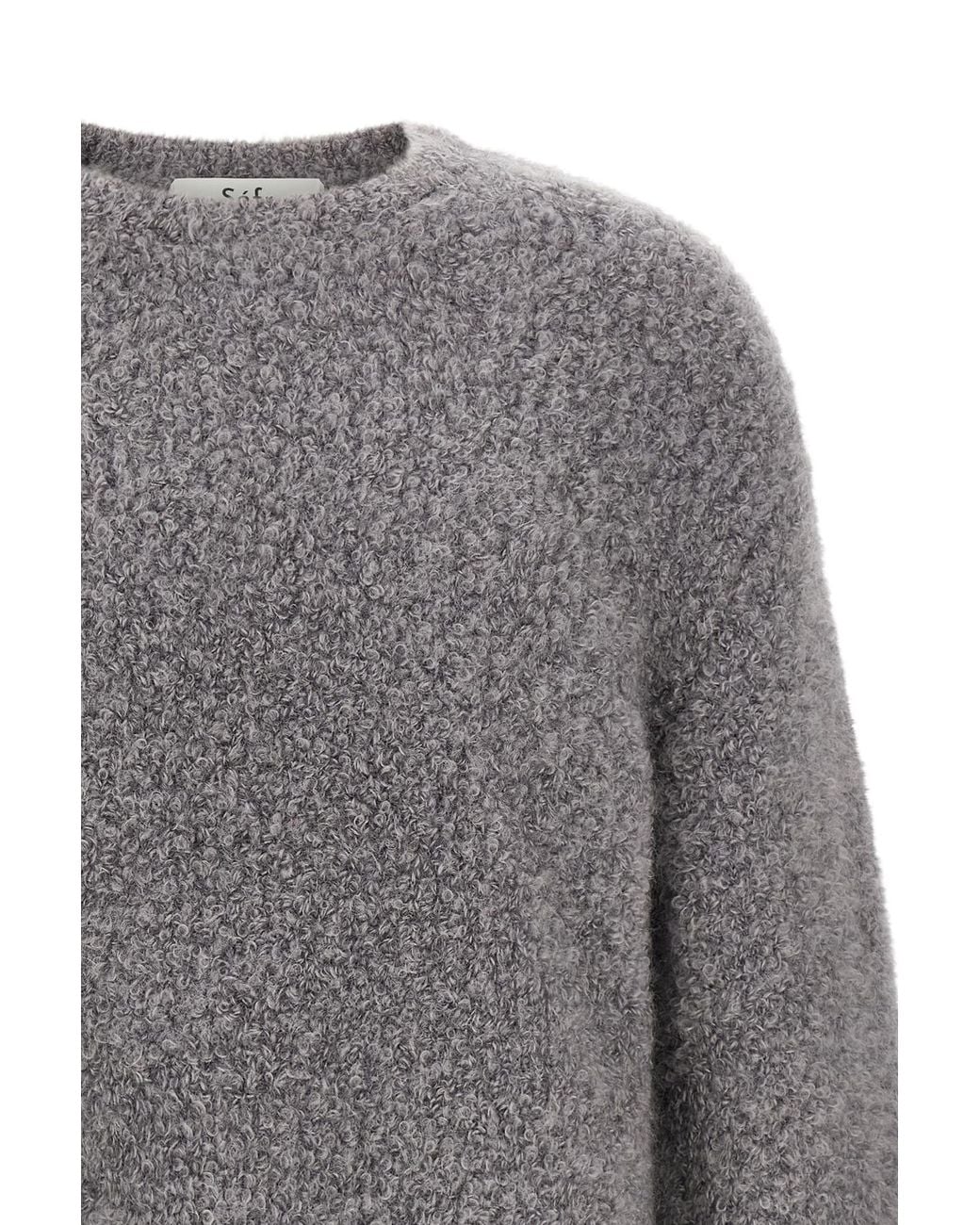 Séfr Gray Séfr Jermaine Bouclé Jumper for men