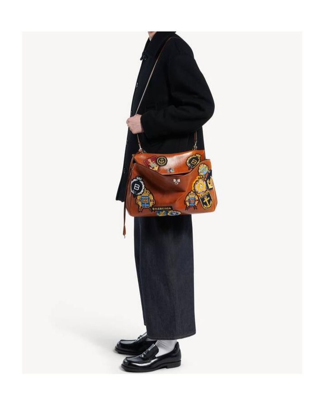 Balenciaga Brown Rodeo Large Handbag for men