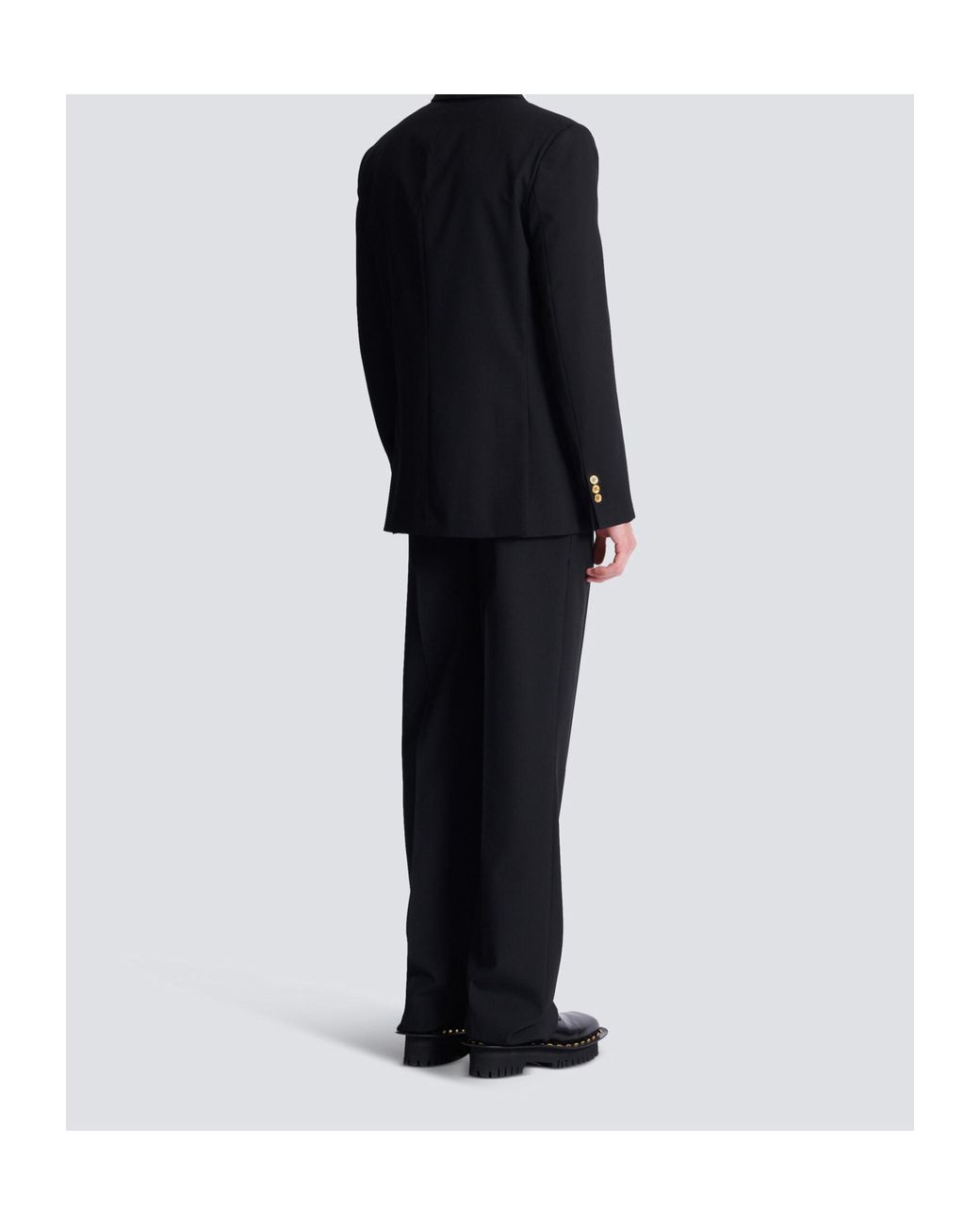 Balmain Black Wool 2-Buttons Blazer for men